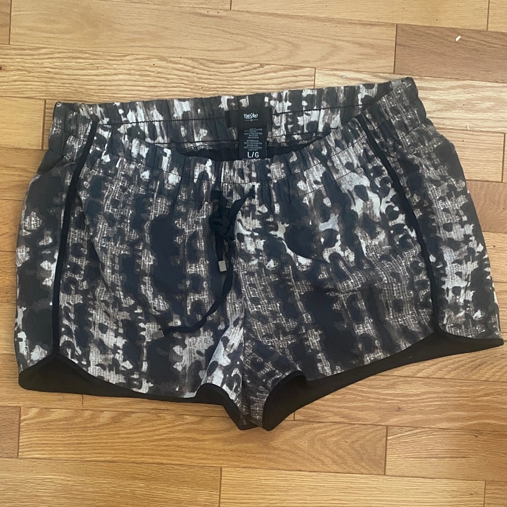 Women's Black and White Shorts
